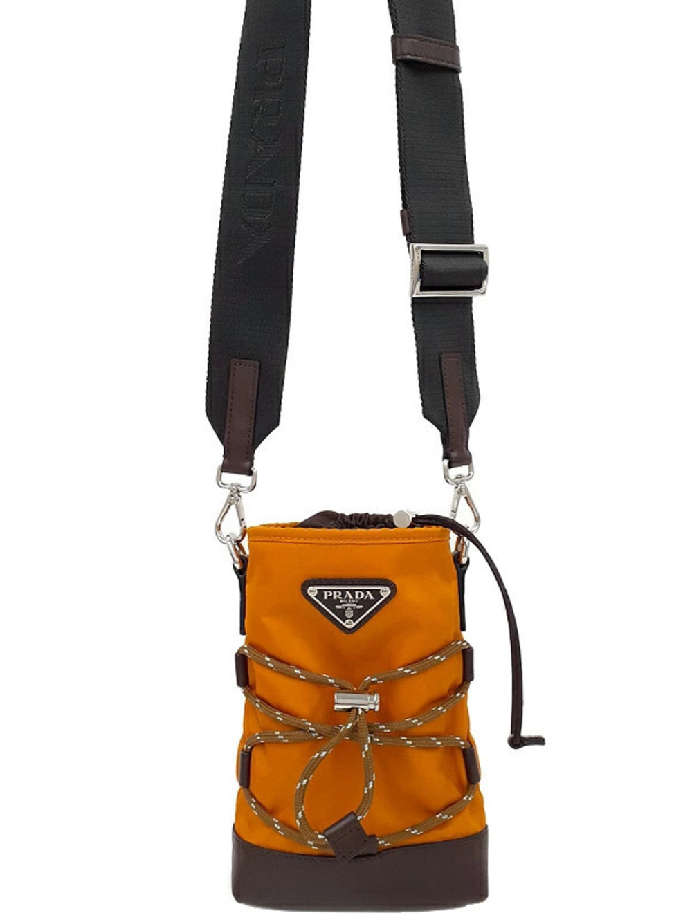 Prada Speedlock Re Leather Smartphone Case Shoulder Bag
